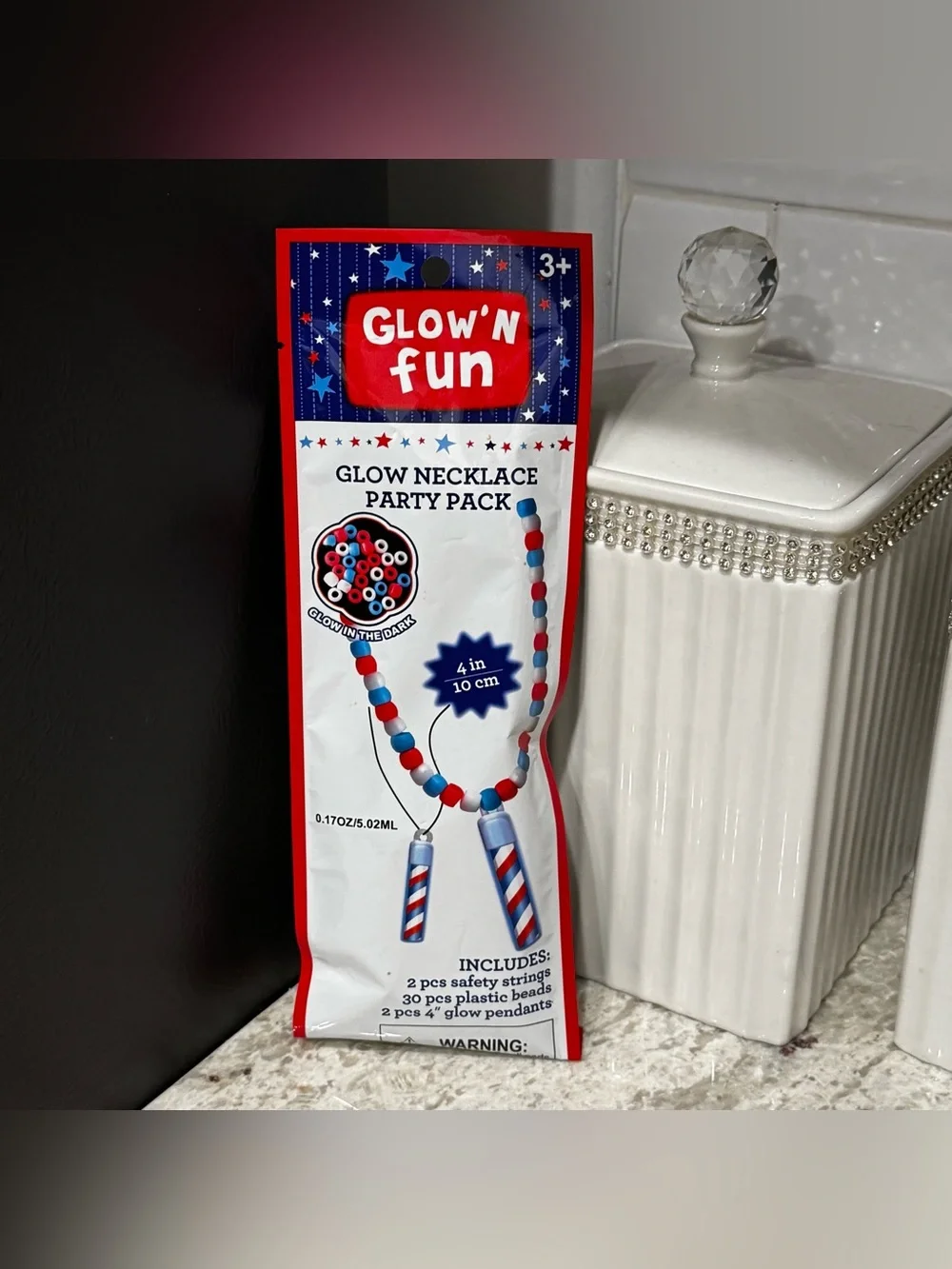 Red & Blue Glow Necklace Party Pack